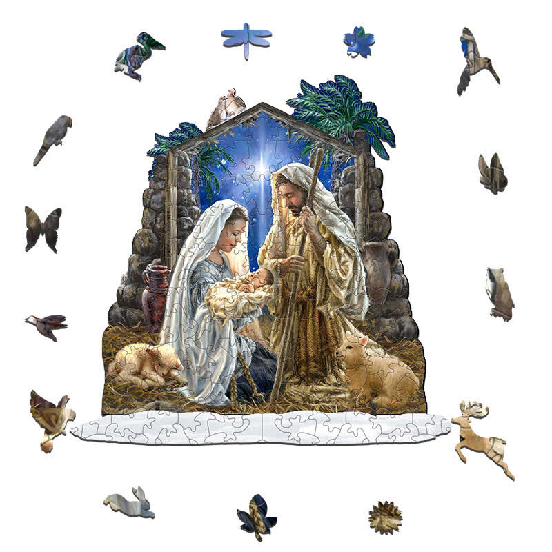 Rubbyoo Glory to God Nativity - Wooden Jigsaw Puzzle - image 8