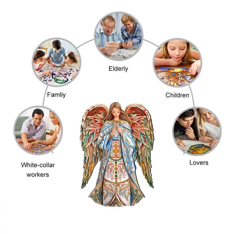 Rubbyoo Elegant Angel of Hope - Wooden Jigsaw Puzzle - image 7