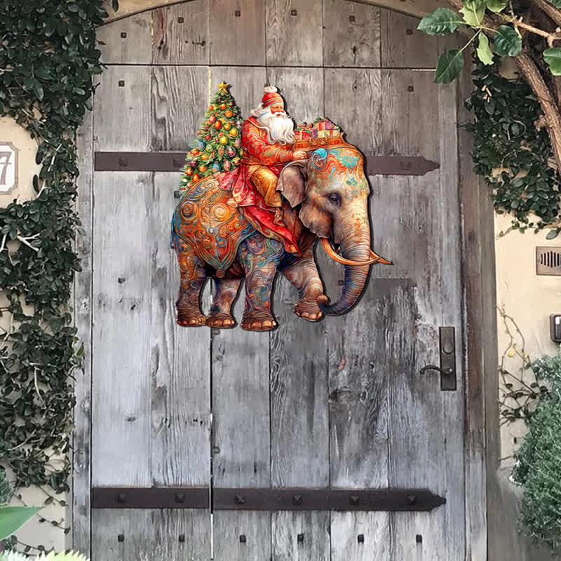 Rubbyoo Santa on Elephant - Wooden Jigsaw Puzzle - image 2