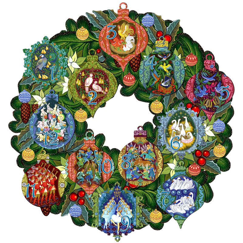 Rubbyoo 12 Days of Christmas - Wooden Jigsaw Puzzle - A3 - Wooden Gift Packaging - image 0