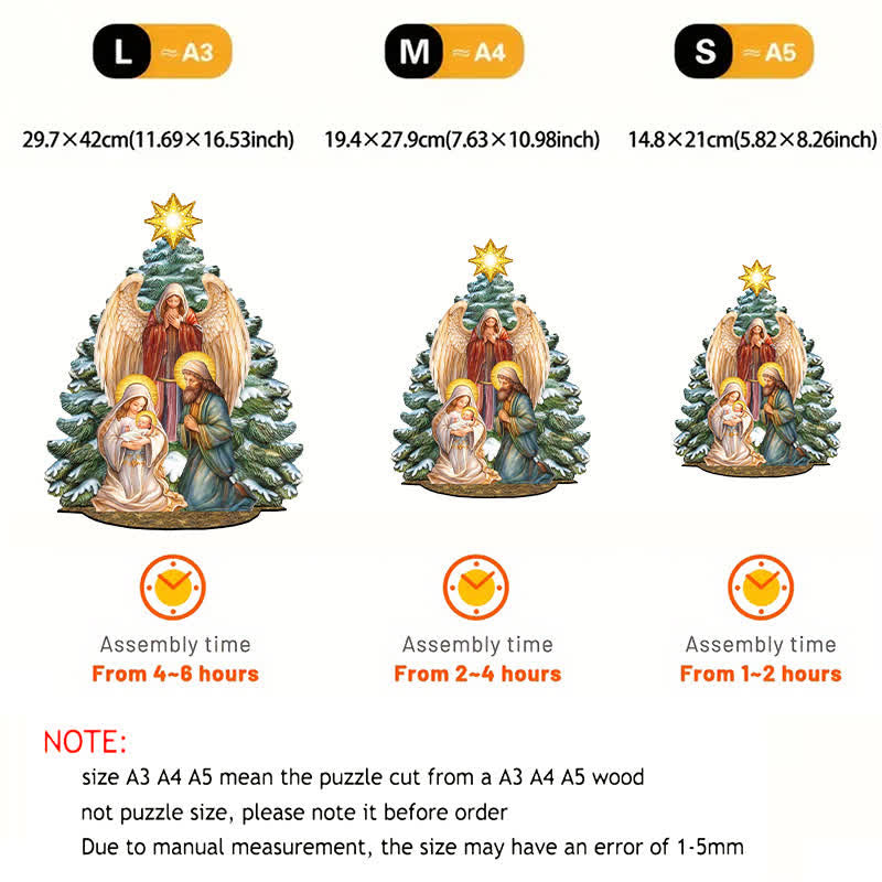 Rubbyoo Holy Family with Angel - Wooden Jigsaw Puzzle - image 6