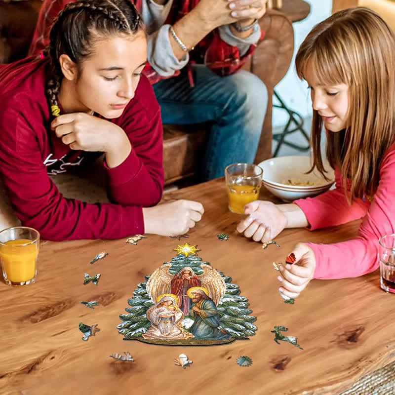 Rubbyoo Holy Family with Angel - Wooden Jigsaw Puzzle - image 8