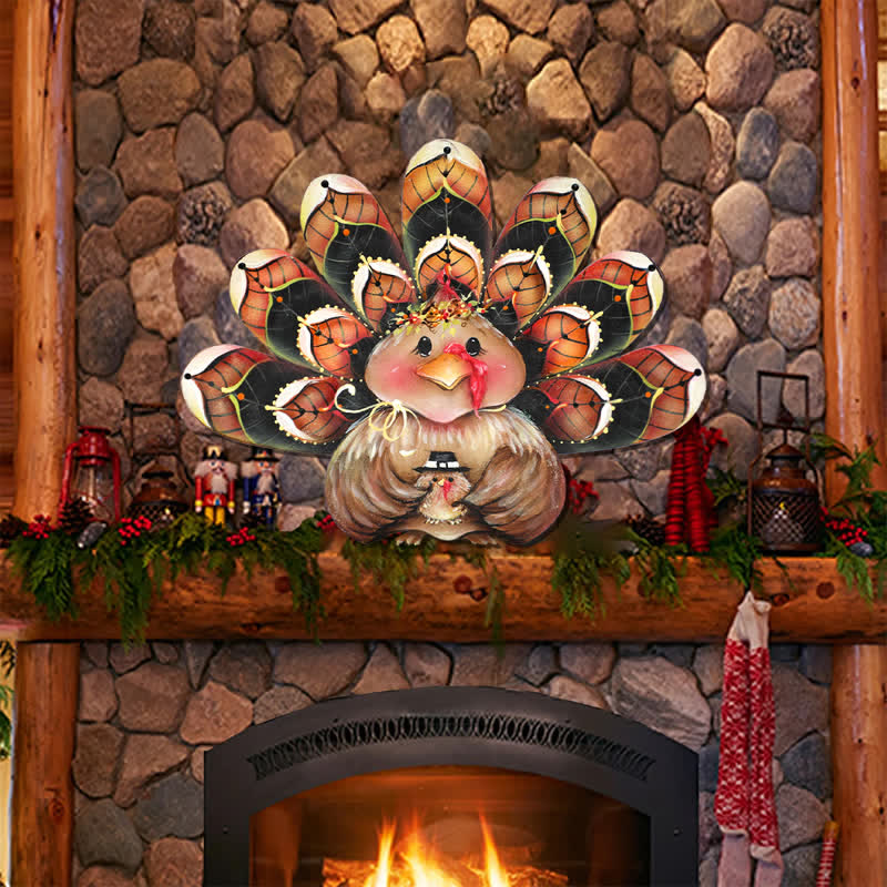 Rubbyoo Thankful Turkey Sitter - Wooden Jigsaw Puzzle - image 3