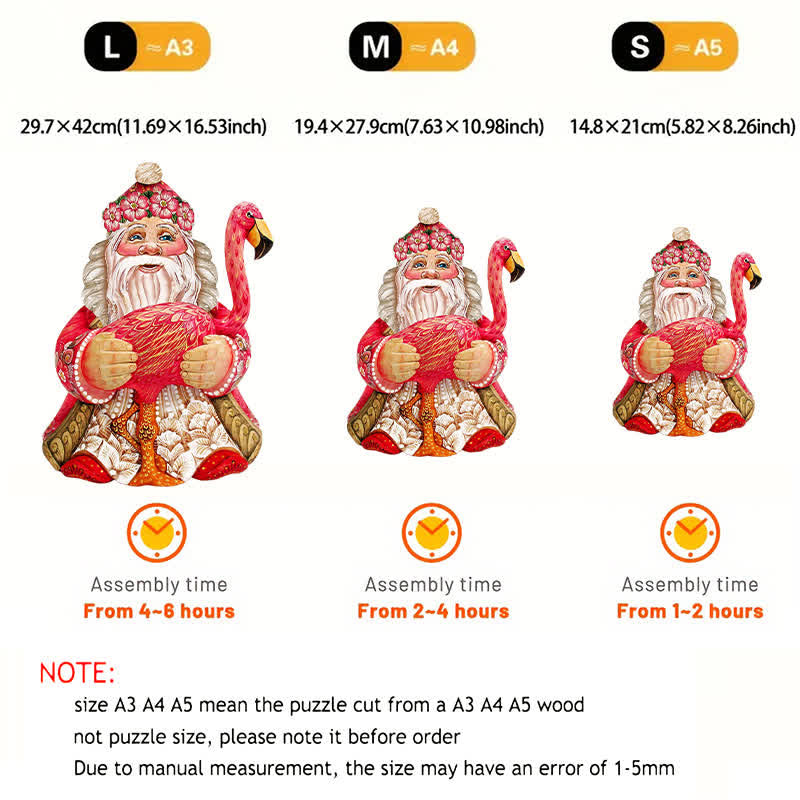 Rubbyoo Flamingo Santa Christmas - Wooden Jigsaw Puzzle - image 5