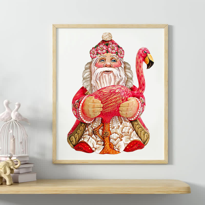 Rubbyoo Flamingo Santa Christmas - Wooden Jigsaw Puzzle - image 4