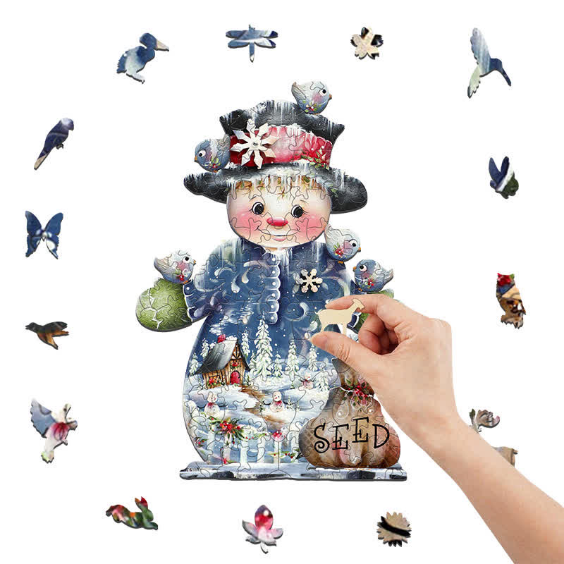 Rubbyoo Christmas Santa Snowman - Wooden Jigsaw Puzzle - image 1