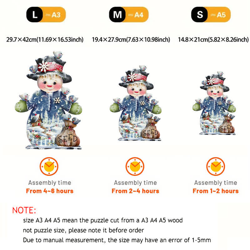 Rubbyoo Christmas Santa Snowman - Wooden Jigsaw Puzzle - image 8