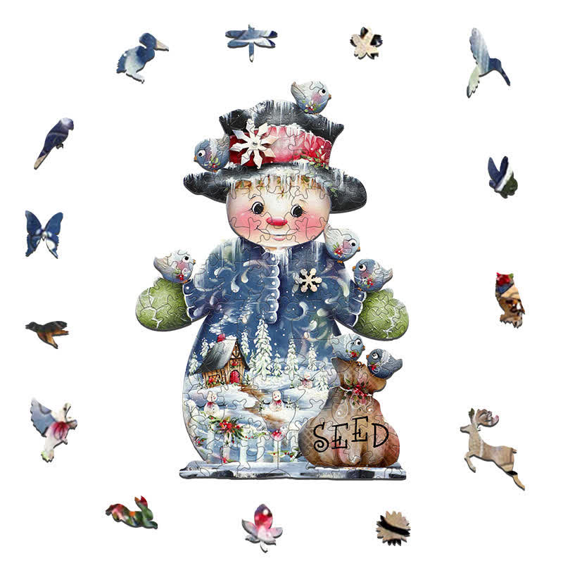 Rubbyoo Christmas Santa Snowman - Wooden Jigsaw Puzzle - image 9