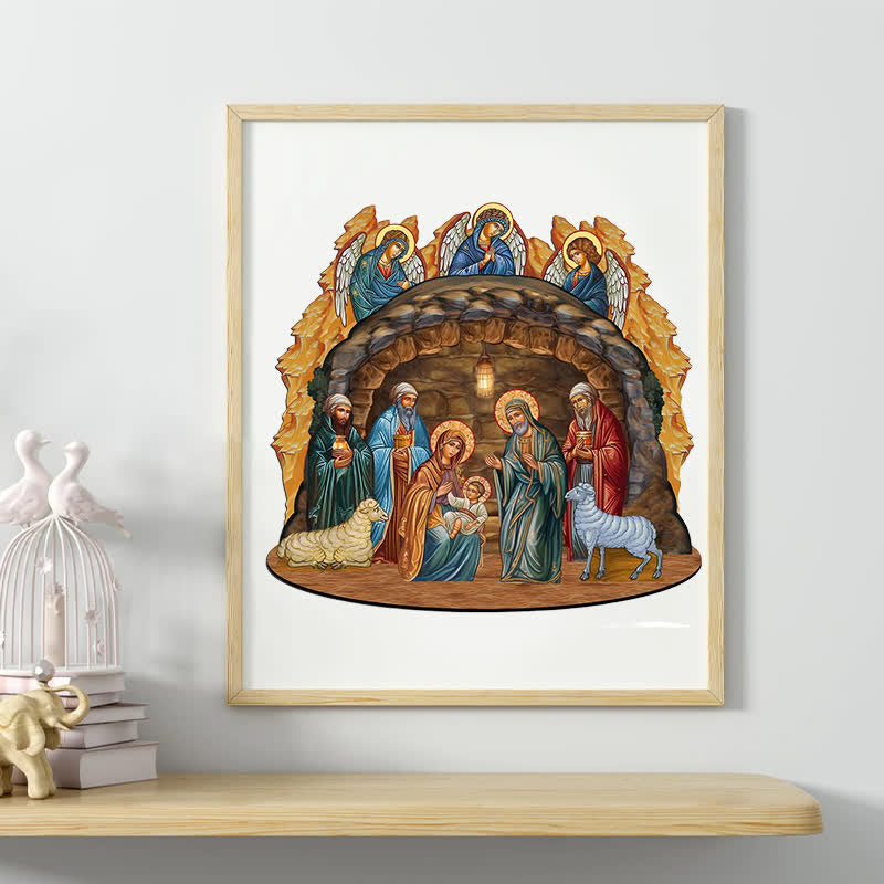 Rubbyoo Nativity Scene with Angels - Wooden Jigsaw Puzzle - image 4
