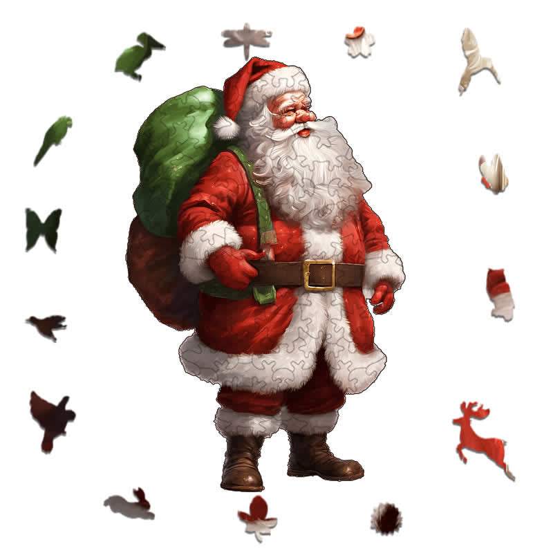 Rubbyoo Vintage Santa Claus - Wooden Jigsaw Puzzle - image 1