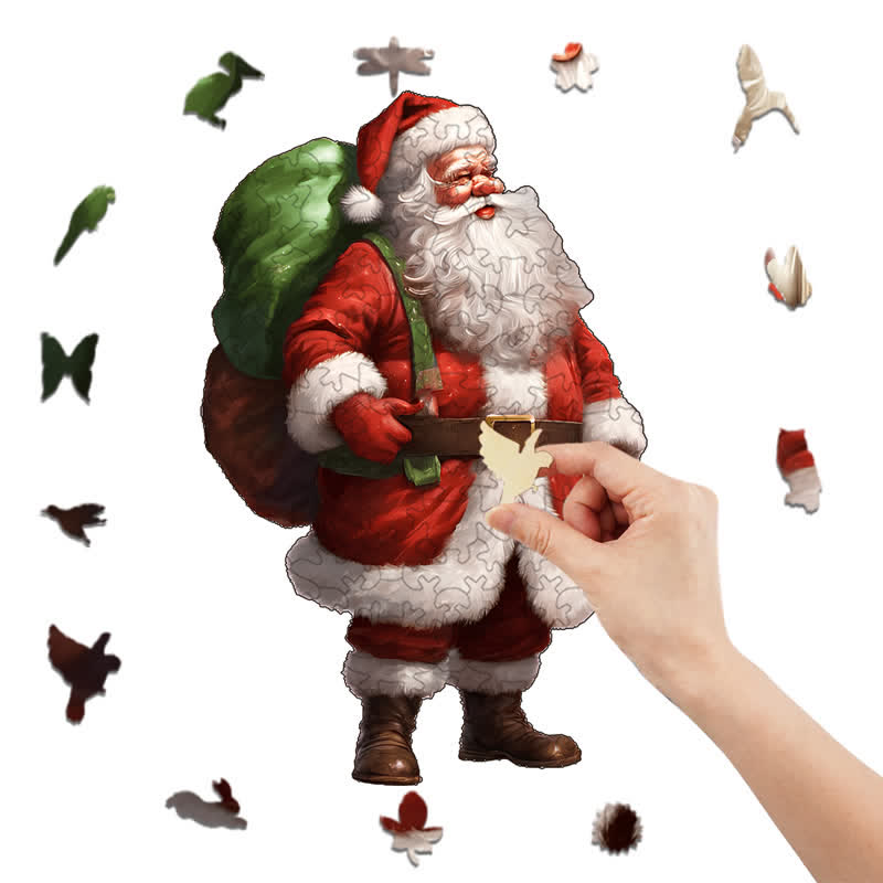 Rubbyoo Vintage Santa Claus - Wooden Jigsaw Puzzle - image 4