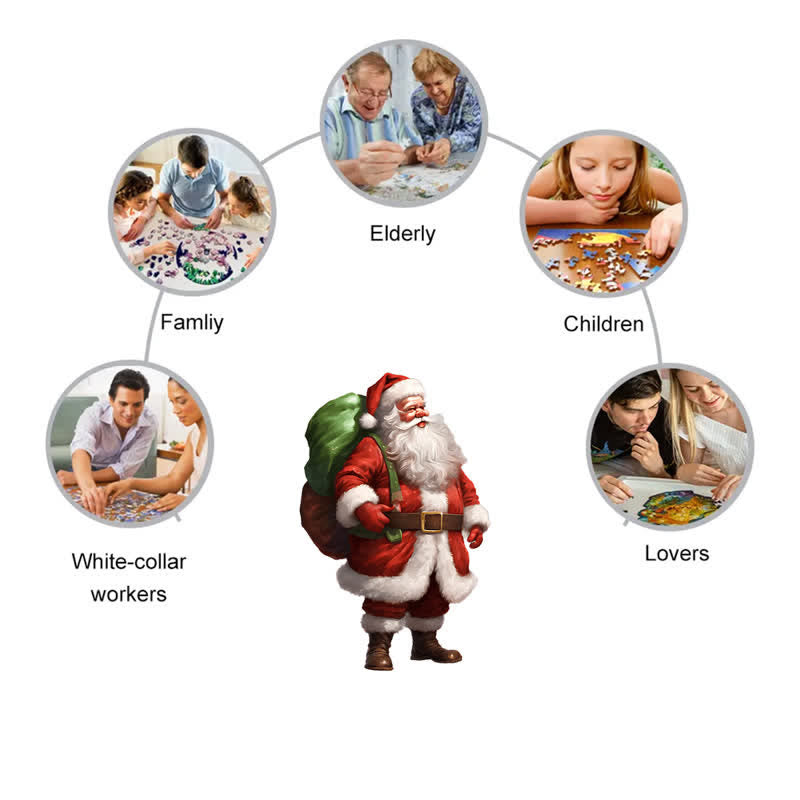 Rubbyoo Vintage Santa Claus - Wooden Jigsaw Puzzle - image 3