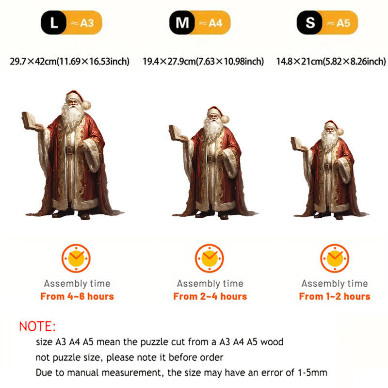 Rubbyoo Vintage Santa Claus - Wooden Jigsaw Puzzle - image 4