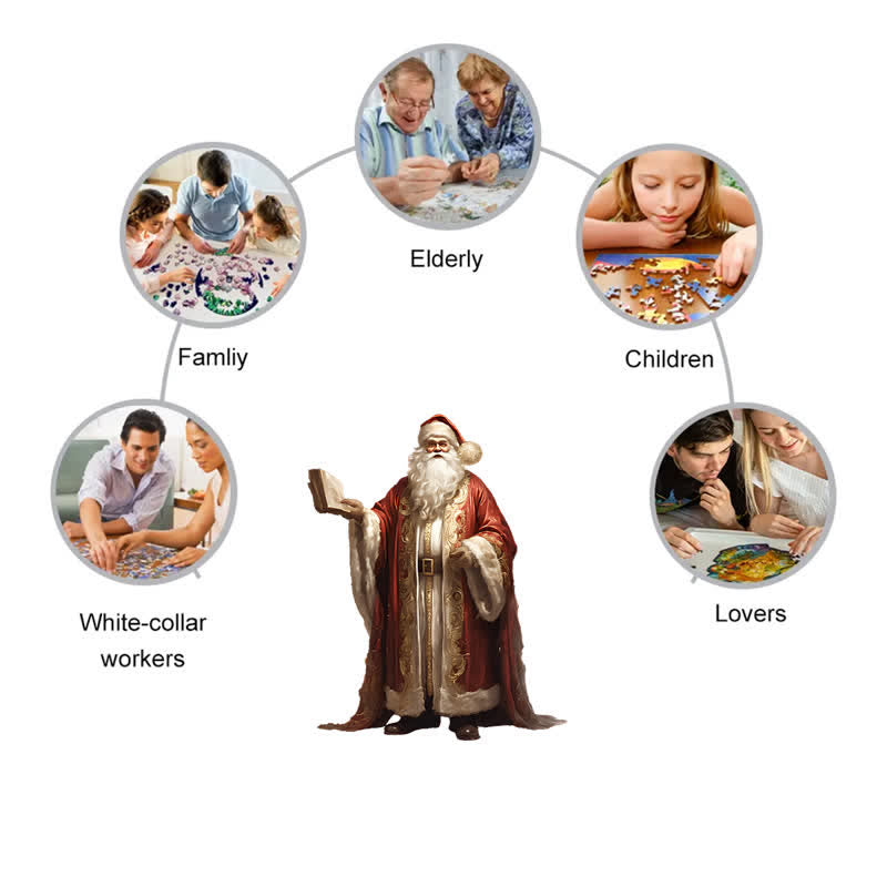 Rubbyoo Vintage Santa Claus - Wooden Jigsaw Puzzle - image 2