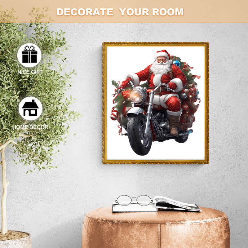 Rubbyoo Cool Santa Claus on a Motorbike - Wooden Jigsaw Puzzle - image 8