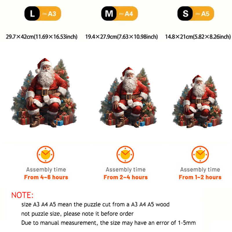 Rubbyoo Merry Christmas Santa Claus - Wooden Jigsaw Puzzle - image 2