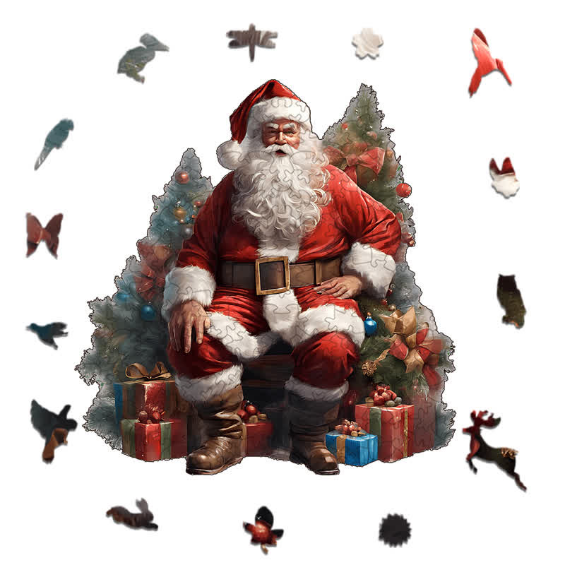 Rubbyoo Merry Christmas Santa Claus - Wooden Jigsaw Puzzle - image 5