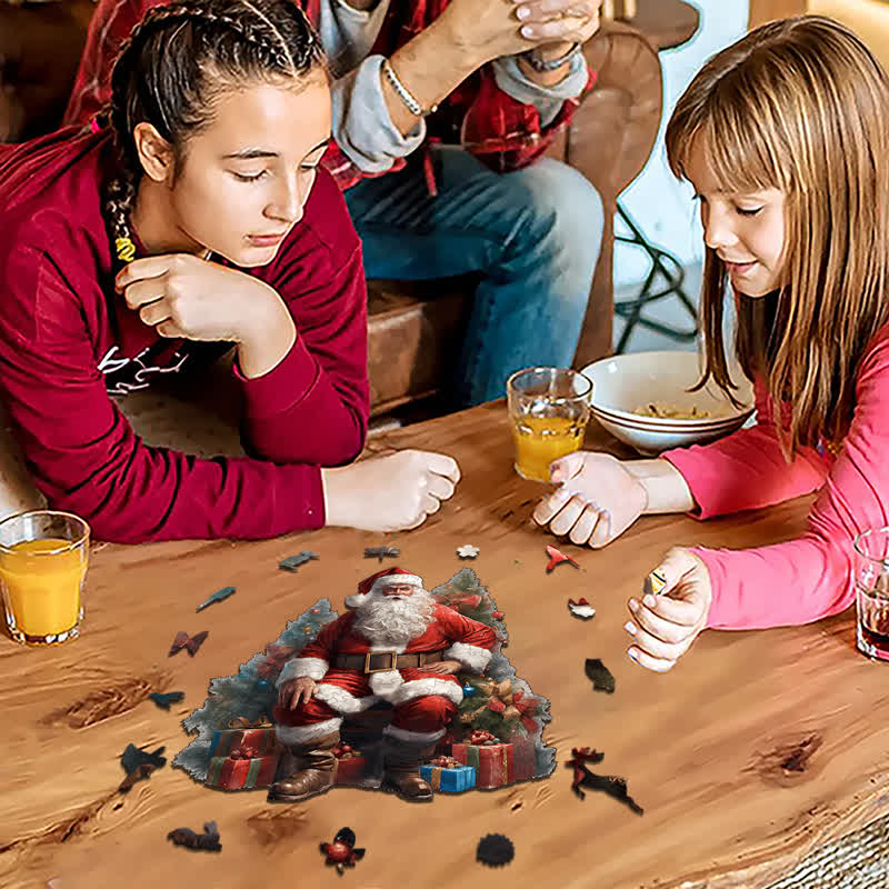 Rubbyoo Merry Christmas Santa Claus - Wooden Jigsaw Puzzle - image 7