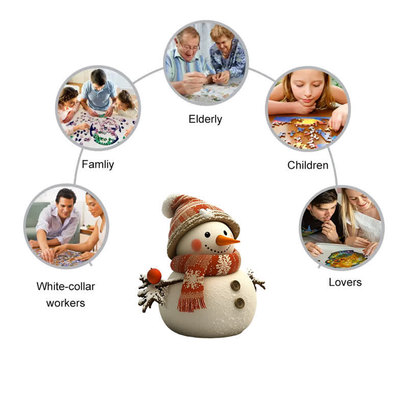 Rubbyoo Christmas Snowman - Wooden Jigsaw Puzzle - image 2