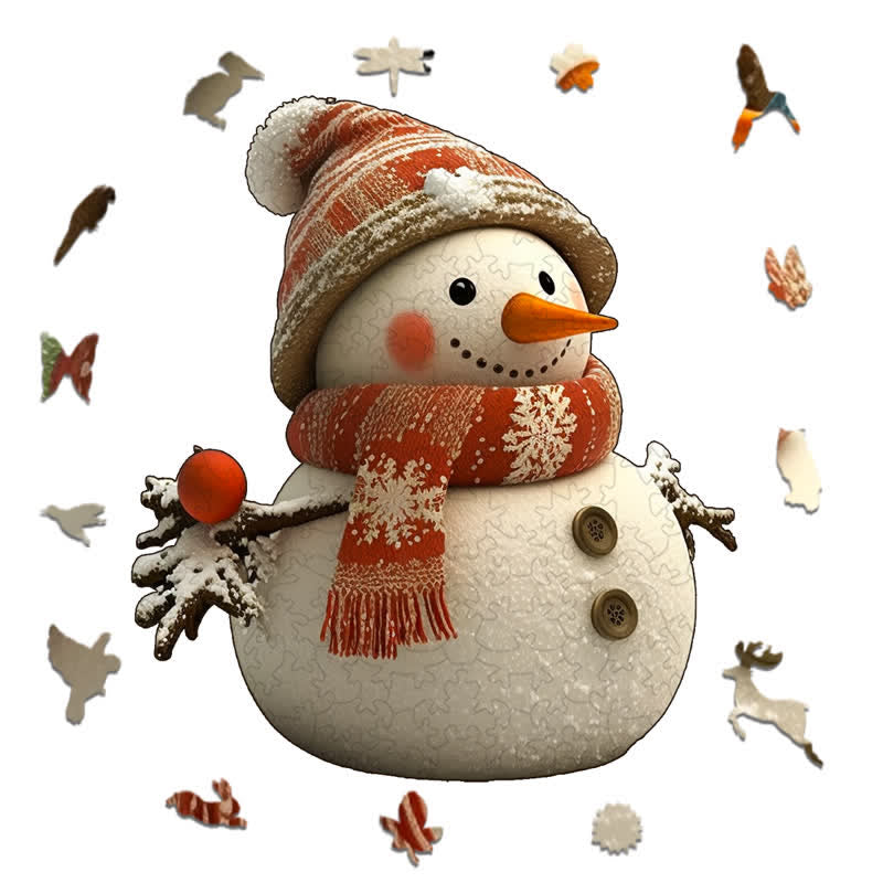 Rubbyoo Christmas Snowman - Wooden Jigsaw Puzzle - image 1