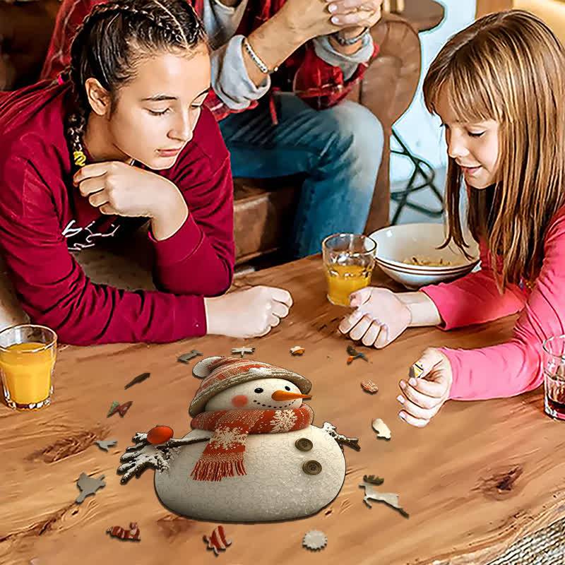 Rubbyoo Christmas Snowman - Wooden Jigsaw Puzzle - image 7