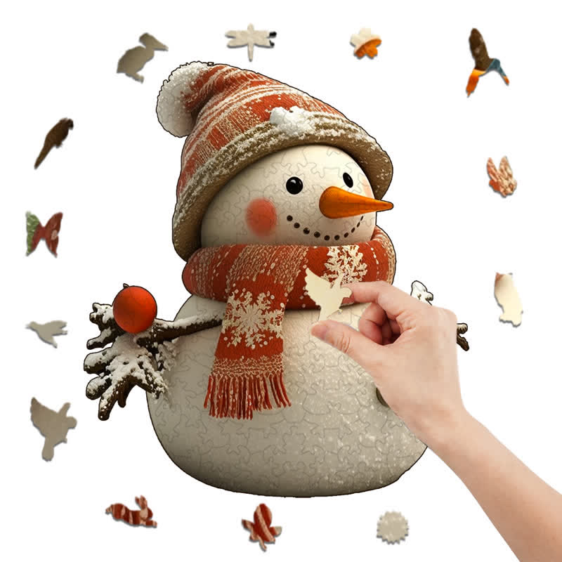 Rubbyoo Christmas Snowman - Wooden Jigsaw Puzzle - image 5