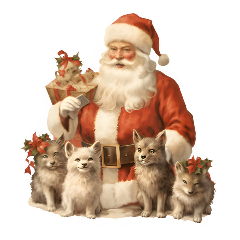 Rubbyoo Santa's Little Friends - Wooden Jigsaw Puzzle - A3 - Wooden Gift Packaging - image 0