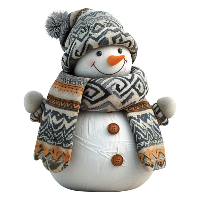 Rubbyoo Knitted Wool Snowman - Wooden Jigsaw Puzzle - A3 - Wooden Gift Packaging - image 0