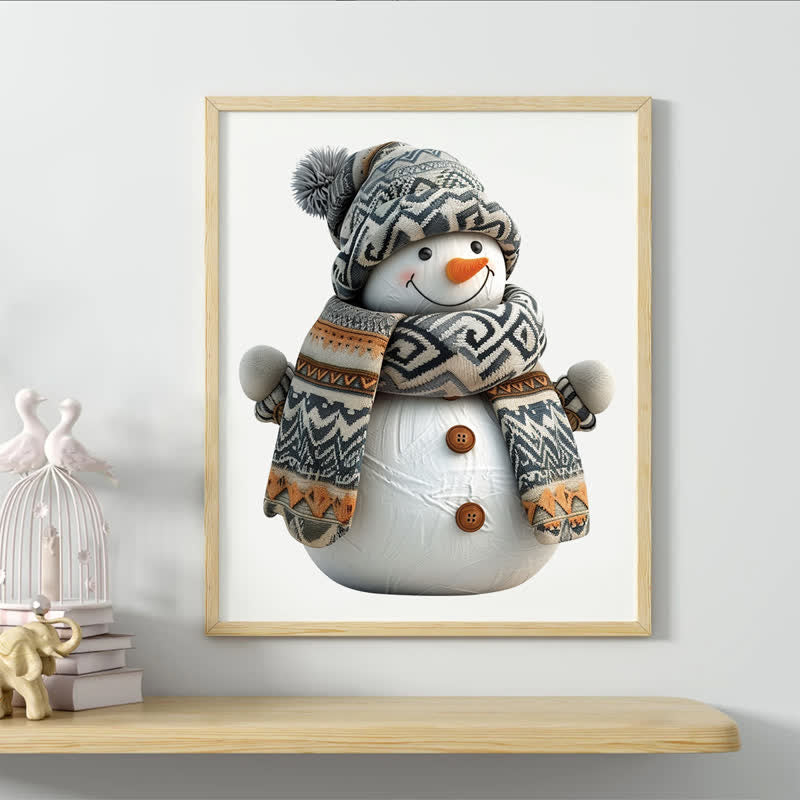 Rubbyoo Knitted Wool Snowman - Wooden Jigsaw Puzzle - image 3