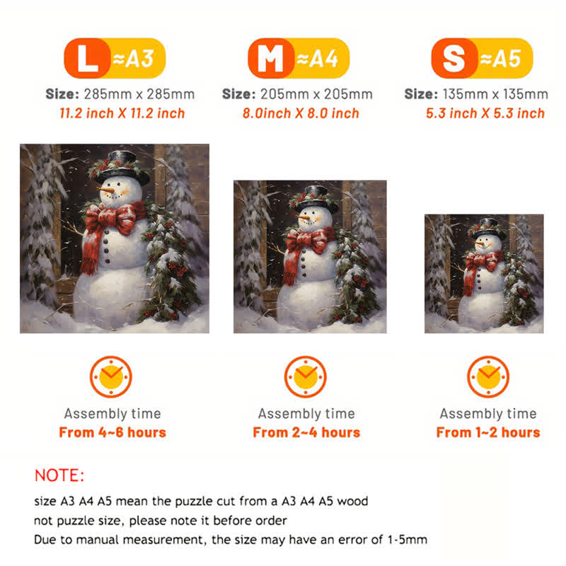Rubbyoo Victorian Christmas Snowman - Wooden Jigsaw Puzzle - image 7