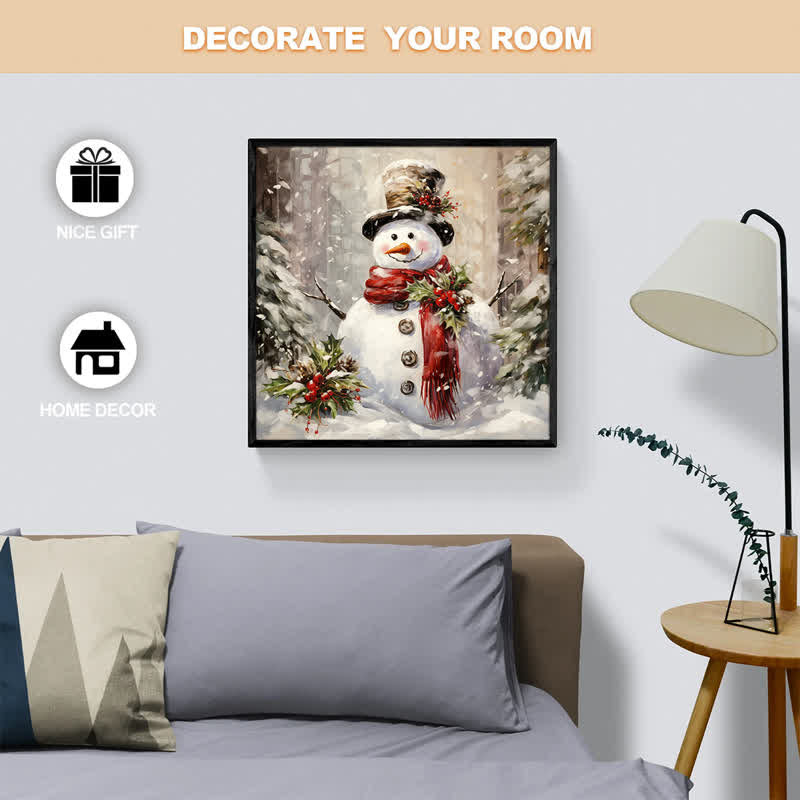 Rubbyoo Birch Forest Christmas Snowman - Wooden Jigsaw Puzzle - image 3