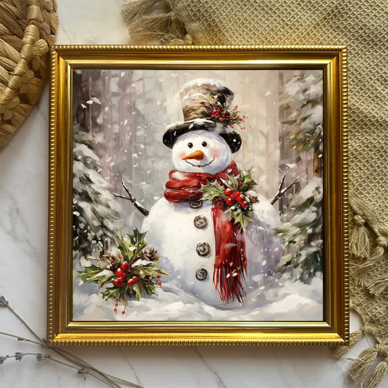 Rubbyoo Birch Forest Christmas Snowman - Wooden Jigsaw Puzzle - image 8
