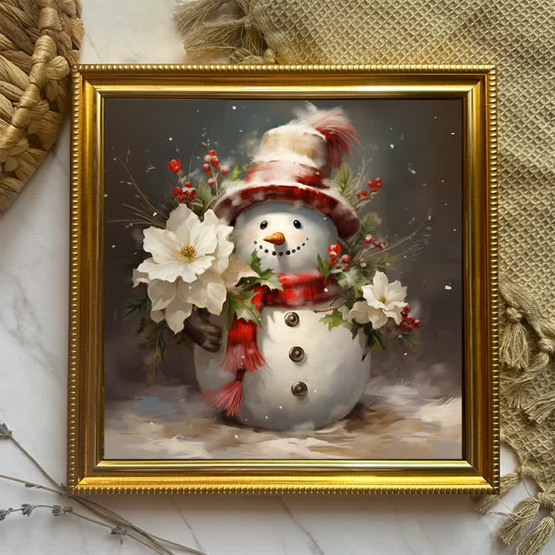 Rubbyoo Christmas Snowman Art - Wooden Jigsaw Puzzle - image 8