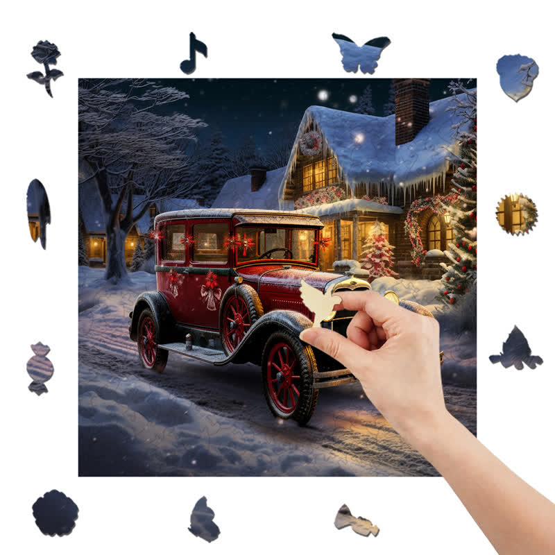 Rubbyoo Red Truck Christmas - Wooden Jigsaw Puzzle - image 6