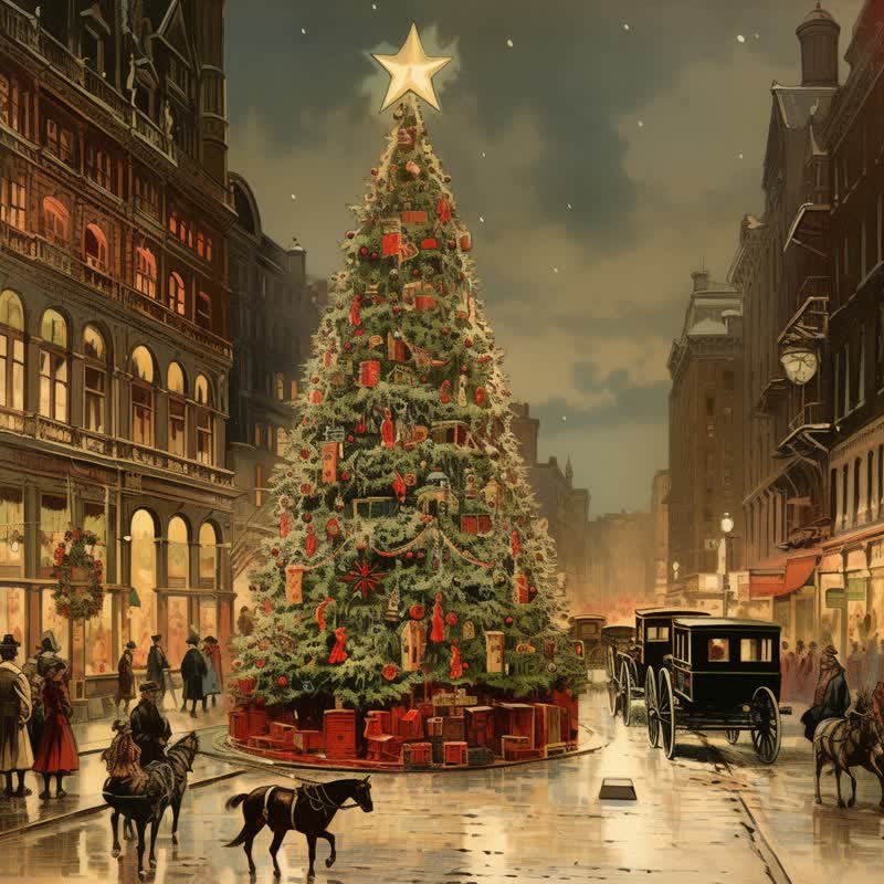 Rubbyoo Christmas City Street At Night - Wooden Jigsaw Puzzle - A2 - Wooden Gift Packaging - image 0