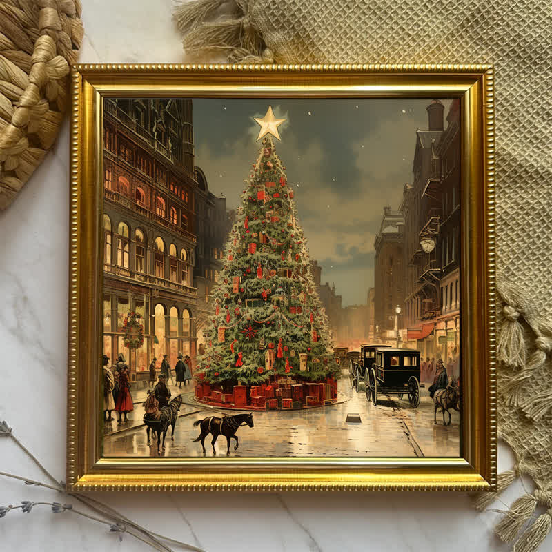 Rubbyoo Christmas City Street At Night - Wooden Jigsaw Puzzle - image 8
