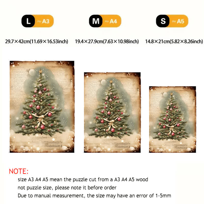 Rubbyoo Vintage Christmas Tree - Wooden Jigsaw Puzzle - image 6