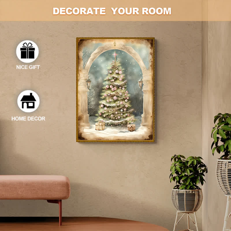 Rubbyoo Shabby Chic Pink Rose Christmas Tree - Wooden Jigsaw Puzzle - image 7