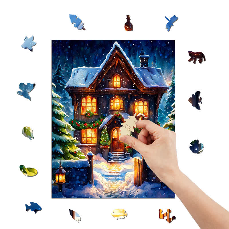 Rubbyoo Christmas Scene - Wooden Jigsaw Puzzle - image 7