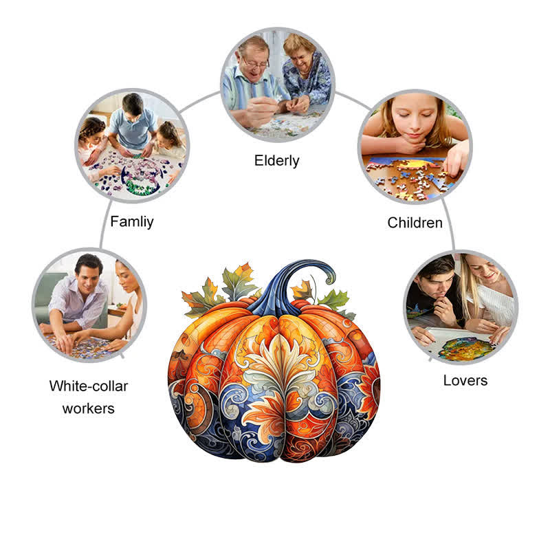 Rubbyoo Pumpkin 3 - Wooden Jigsaw Puzzle - image 2