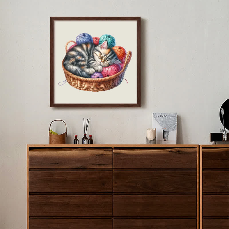 Kittens in Basket 1 - Wooden Jigsaw Puzzle - image 5