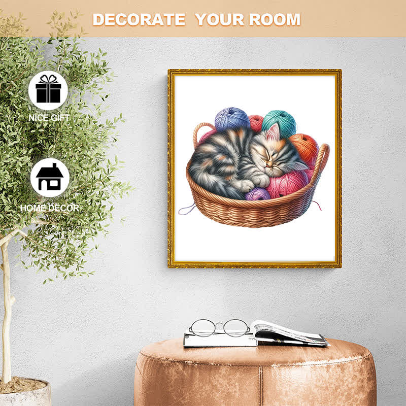 Kittens in Basket 1 - Wooden Jigsaw Puzzle - image 6