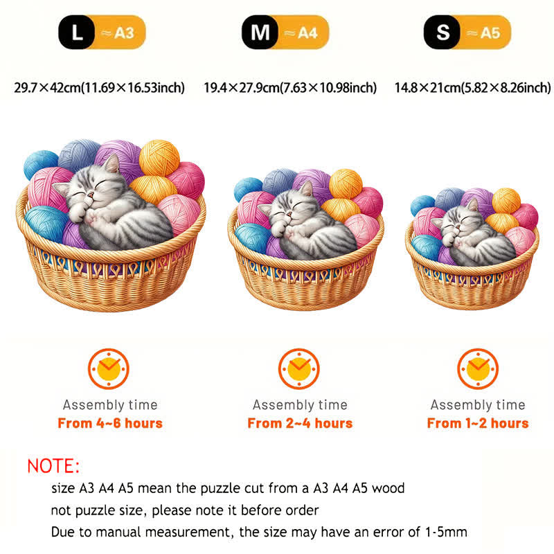 Kittens in Basket 3 - Wooden Jigsaw Puzzle - image 4