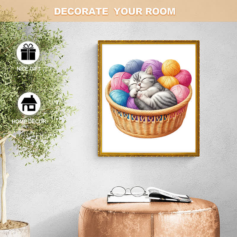 Kittens in Basket 3 - Wooden Jigsaw Puzzle - image 6