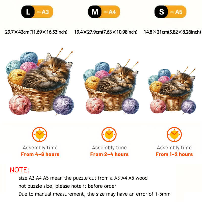 Kittens in Basket 2 - Wooden Jigsaw Puzzle - image 4