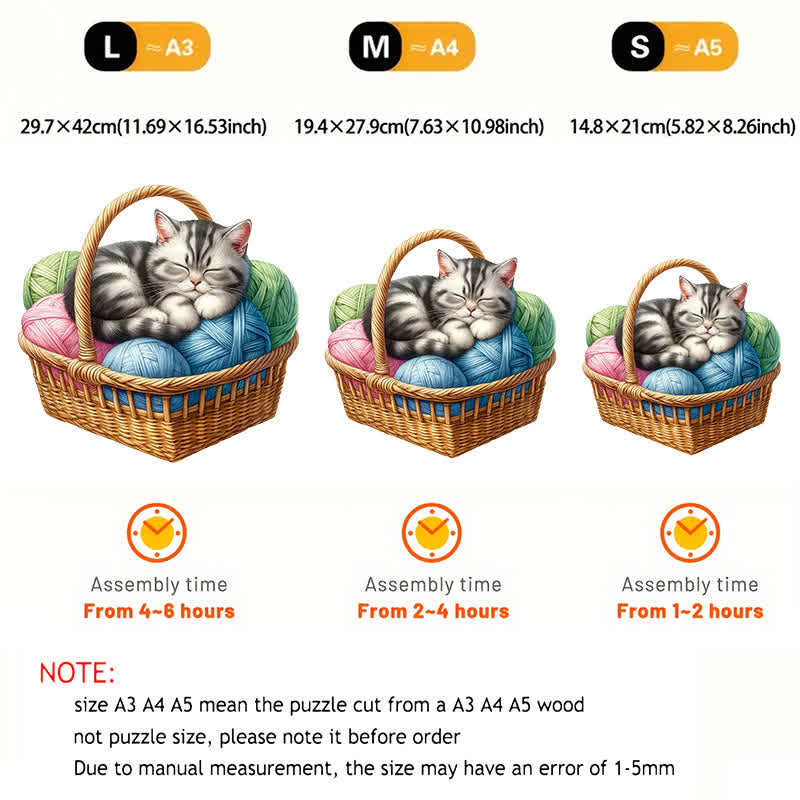 Kittens in Basket 4 - Wooden Jigsaw Puzzle - image 4