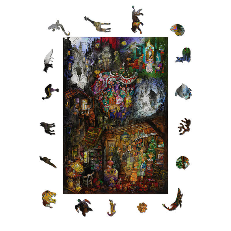 Rubbyoo A Christmas Carol - Wooden Jigsaw Puzzle - image 1