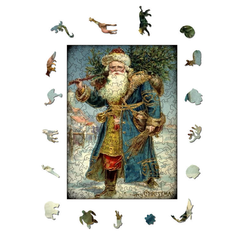 Rubbyoo Santa Brings The Tree - Wooden Jigsaw Puzzle - image 1