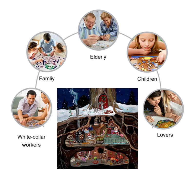 Rubbyoo Cozy Hollow - Wooden Jigsaw Puzzle - image 1