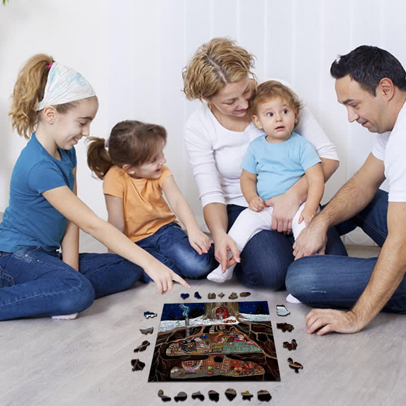 Rubbyoo Cozy Hollow - Wooden Jigsaw Puzzle - image 5